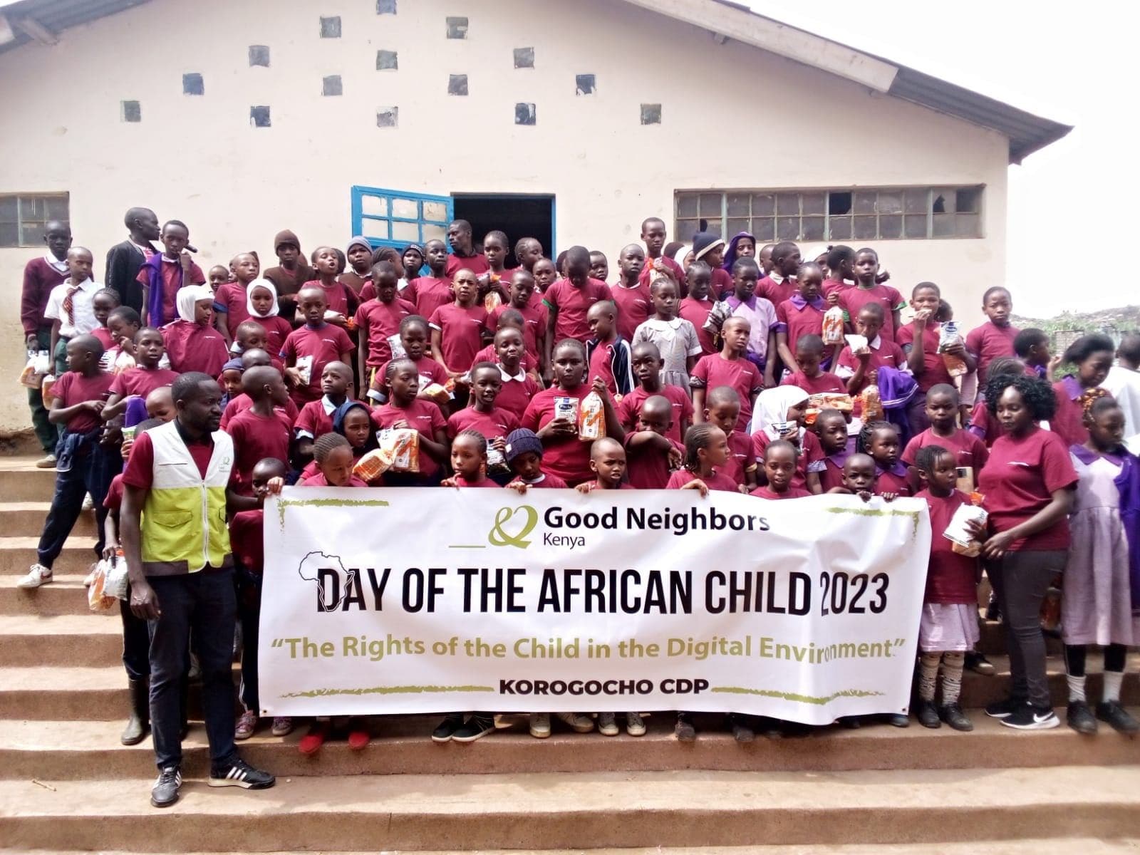 Children from Korogocho marking the Day of the African Child
